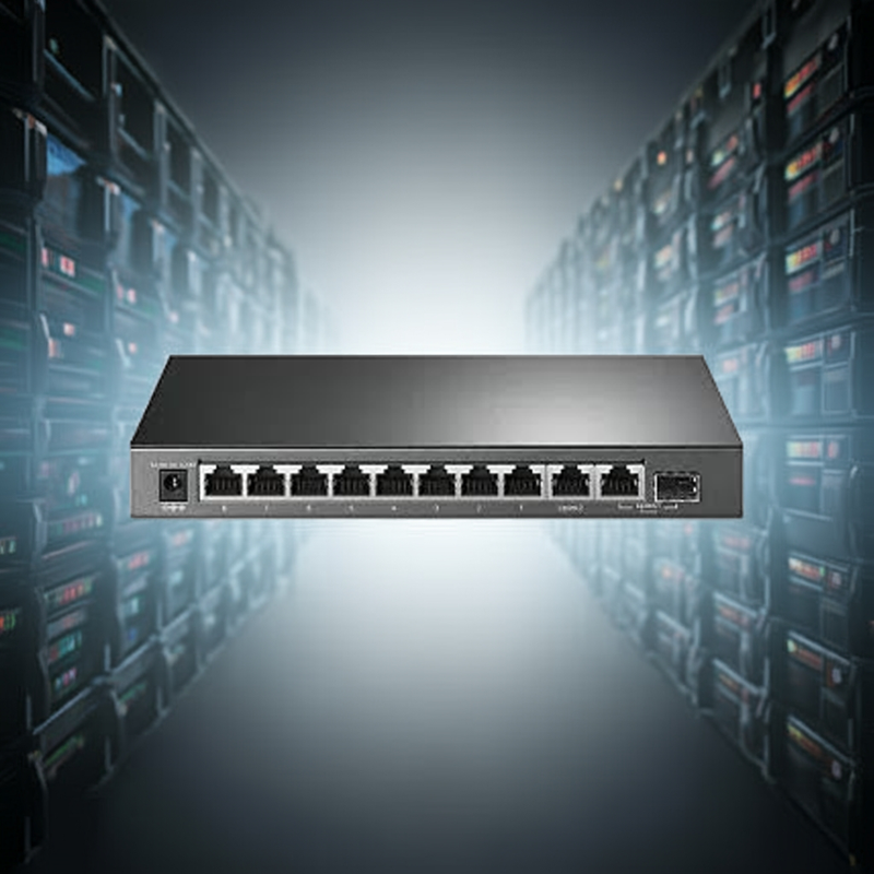 Switch com 9 portas Gigabit e 1 slot SFP