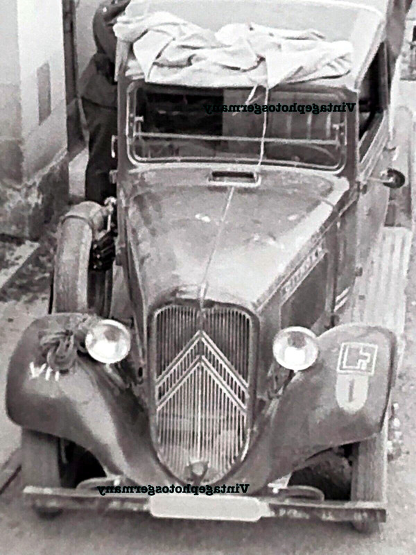 Negativ WH Französischer Beute LKW Divisions Abzeichen Citroën PKW Cabrio