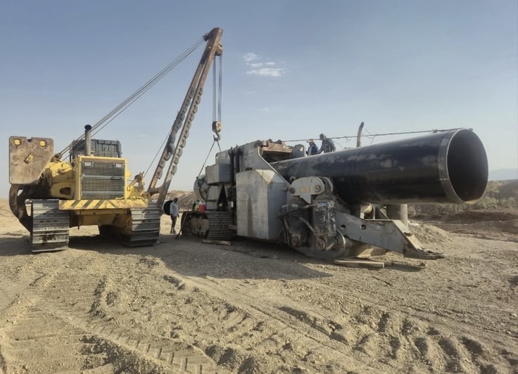 Pipeline and construction work site