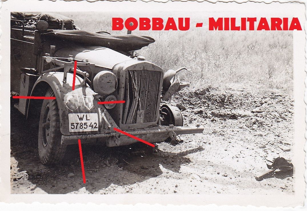 Luftwaffe Kübelwagen Kennung Mailing 1.Flak-Korp