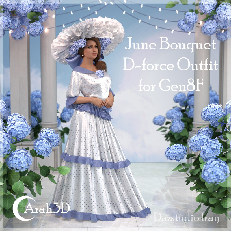 Arah3D June Bouquet D-force Outfit for GF8