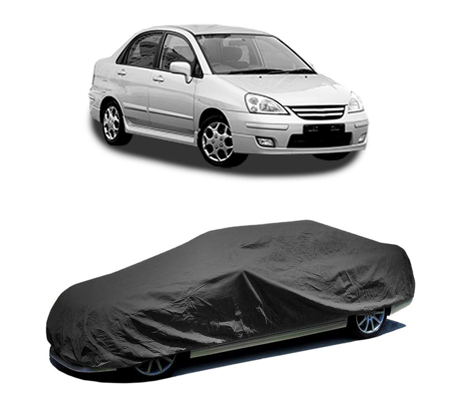 Husa tip prelata auto pentru SUZUKI LIANA (ER, RH_) 2002 - 2007,culoare negru, material textil impermeabil, rezistanta la intemperii praf UV, CARPASSION Husa Protectie