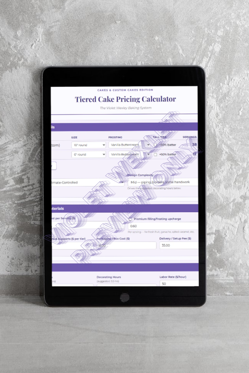 Tiered Cake Pricing Calculator