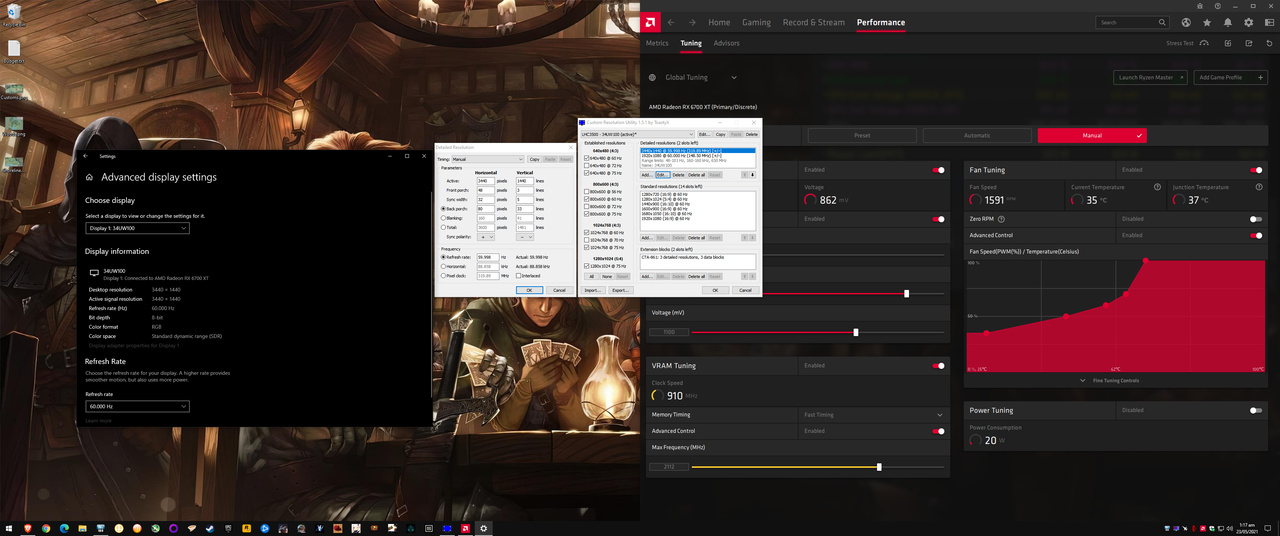 3440x1440 60hz Default Blanking