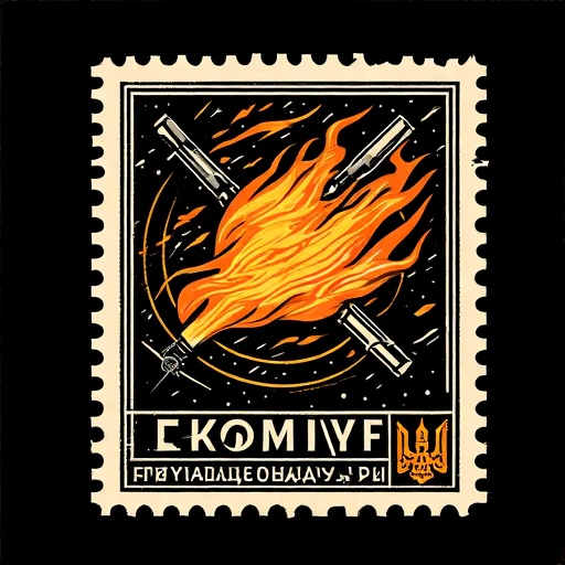 Postal-stamp-style-art-of-a-fl-4