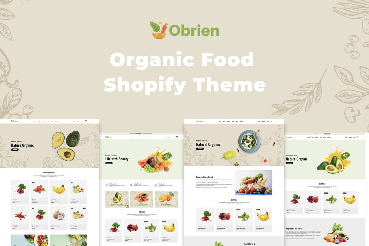 Obrien – Organic Food Shopify Theme