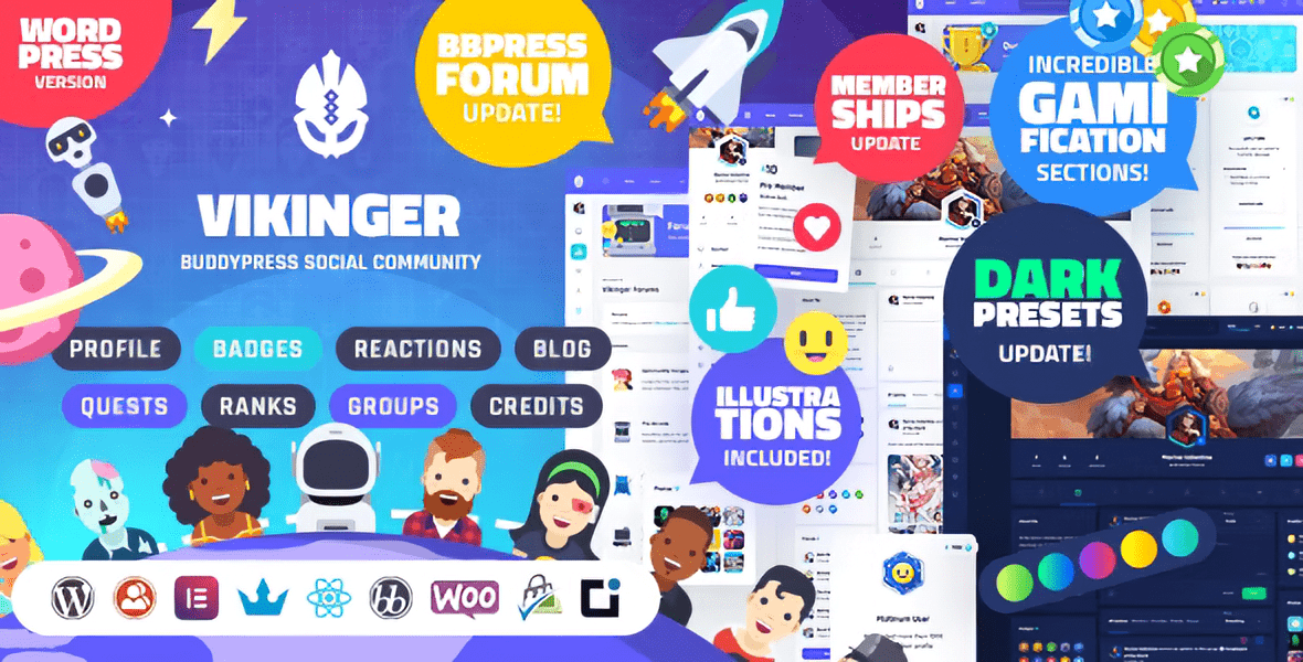 Vikinger – BuddyPress and GamiPress Social Community Wp