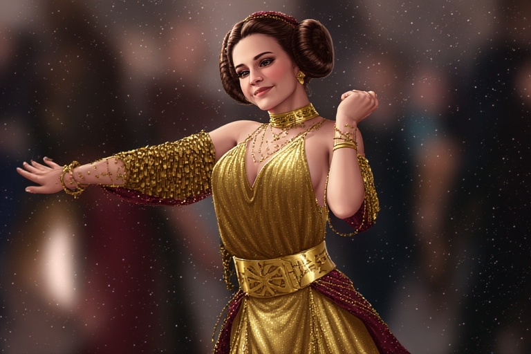 Princess-Leia-in-Golden-outfit-(22)
