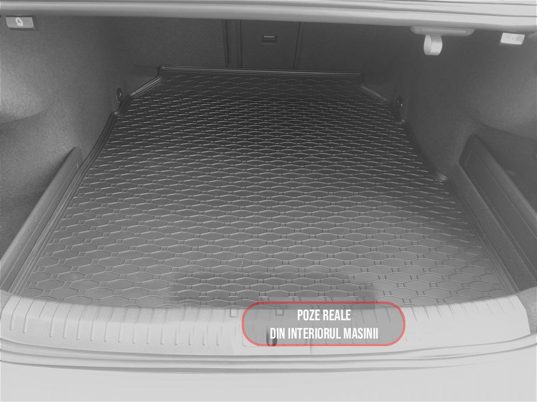 Tavita auto Volkswagen Passat Sedan 2014-2021, protectie portbagaj, Cri-Flo, din cauciuc 100%, compatibil cu autoturismul Volkswagen Passat Sedan