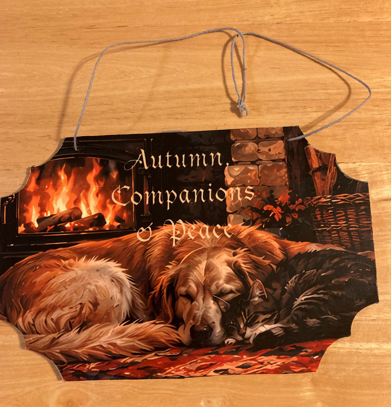 handcrafted sublimated autumn companions and peace sign