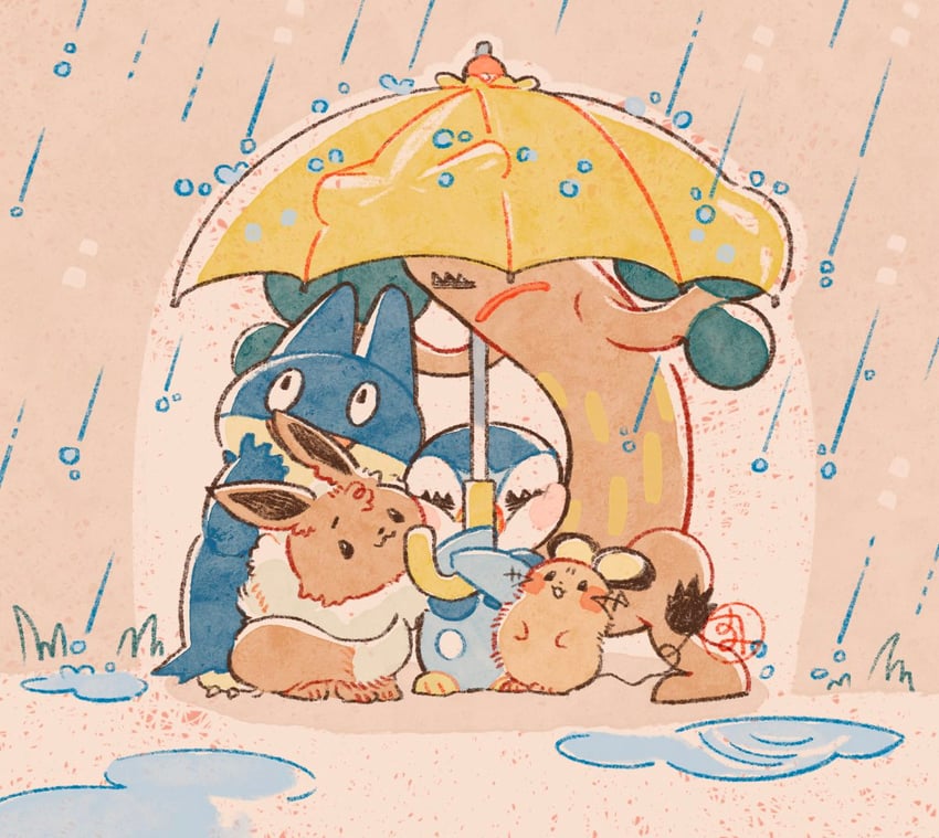 eevee-piplup-dedenne-munchlax-and-sudowo