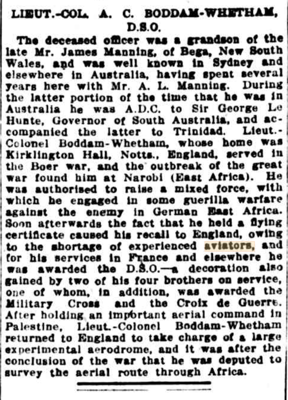 07-09-1919, Brit Killed, Sydney M orning Herald.2
