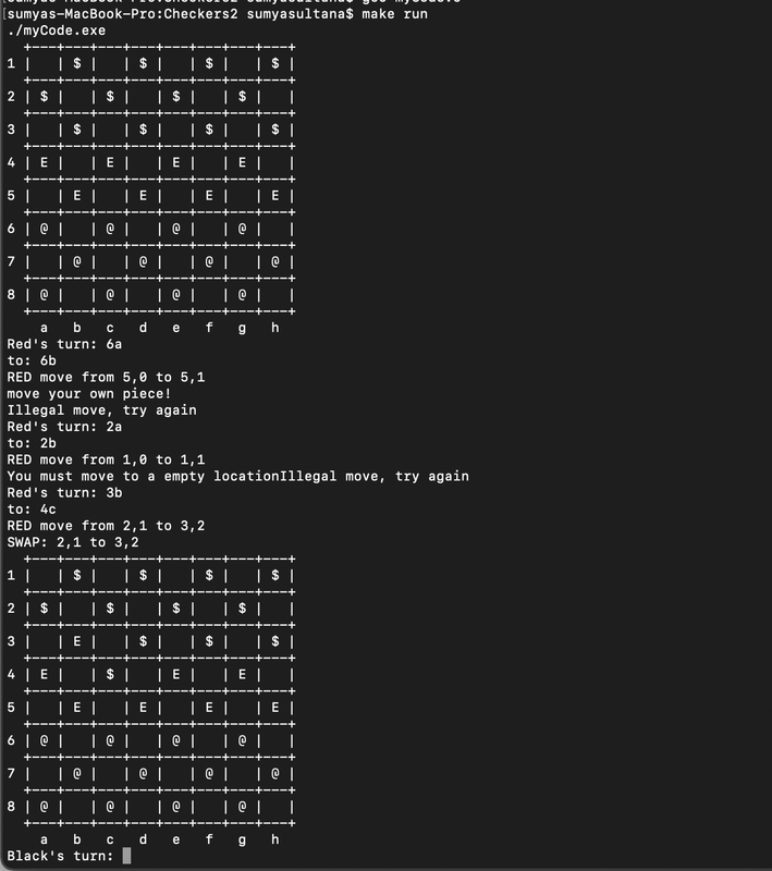 GitHub - sumyasultanaa/CheckersGame: Final C Project - Checkers Game