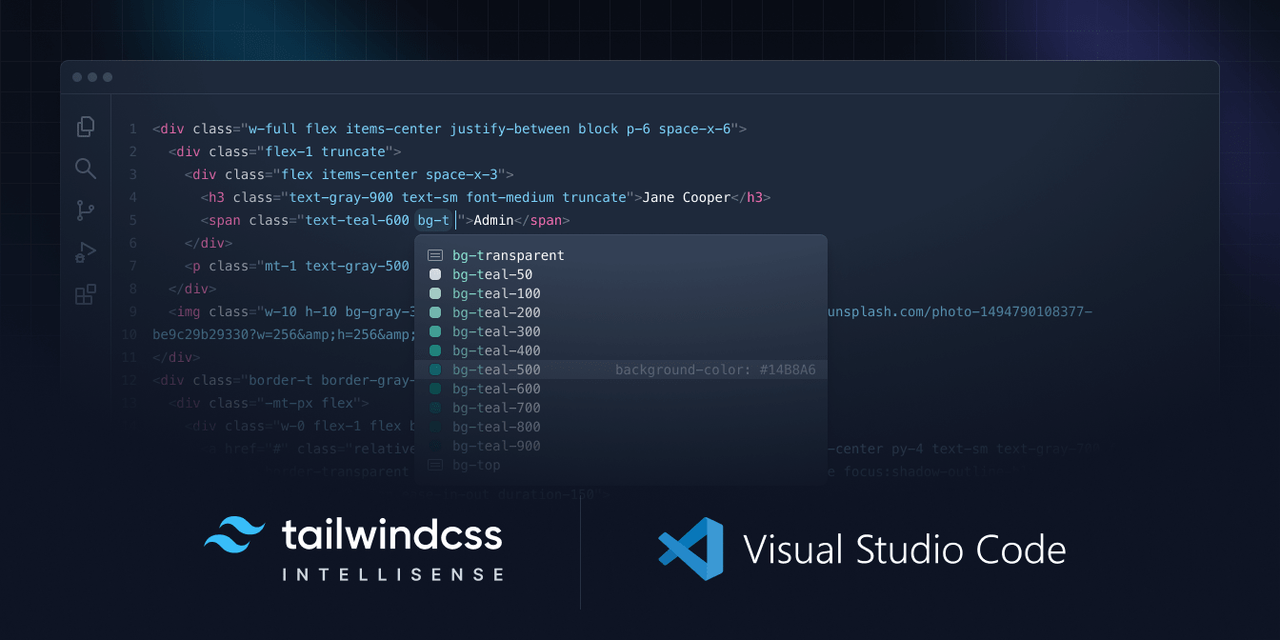 Tailwind CSS IntelliSense Banner