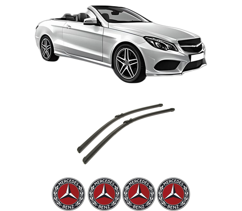 Set stergatoare auto MERCEDES-BENZ E-CLASS Convertible (A207) din 2010-2016, pentru parbriz auto, 2 bucati, Bosch Aerotwin, din cauciuc siliconat rezistent, 4 Stickere Auto MERCEDES-BENZ