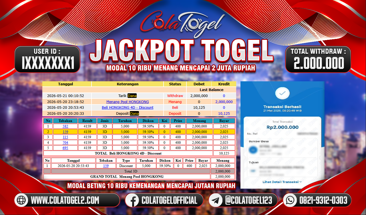 JACKPOT HONGKONG LOTTO!!