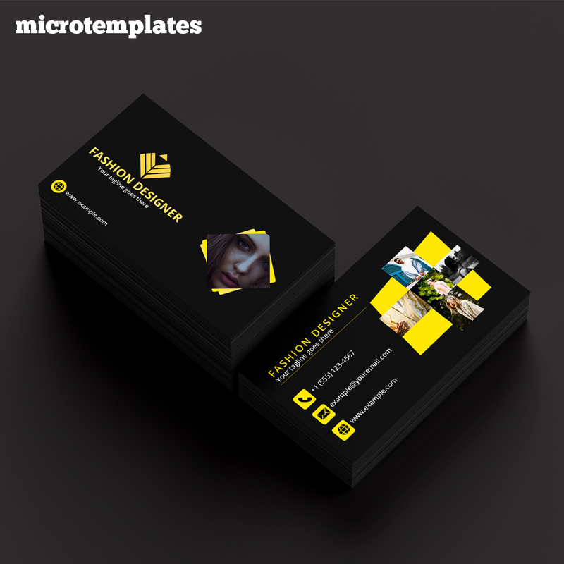 Free Customizable Fashion Designer Business Card Template by Microtemplates