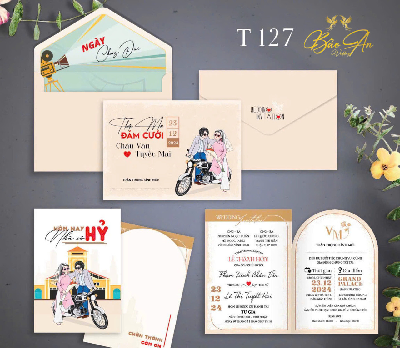 Thiệp chibi Vespa nâu (T127)