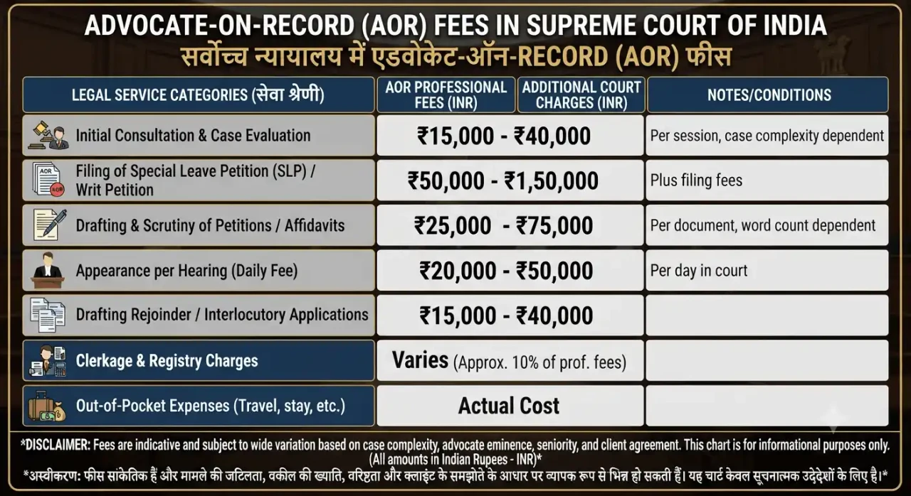 Advocate on Record Fees in Supreme Court: Complete Guide