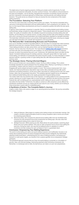 How to Bet with Insight Research Driven Sports Betting