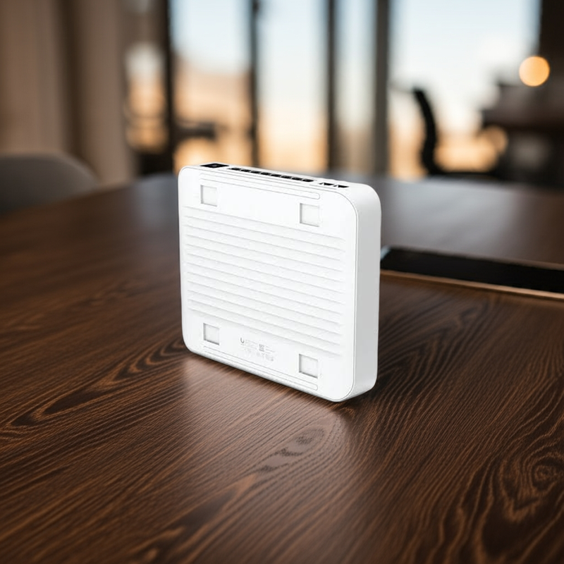 Interface do UniFi Network Application gerenciando o switch