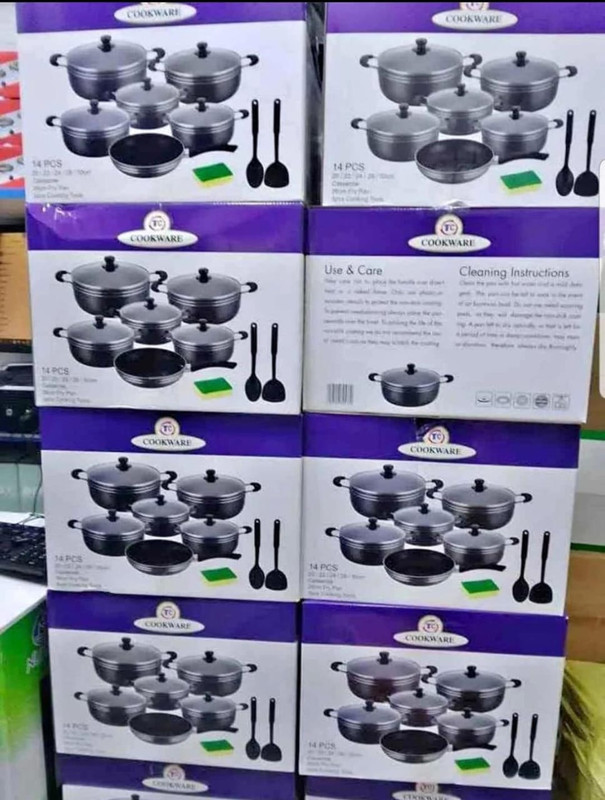 Tc nonstick cookware 14 pcs