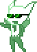 grown green antmin with sunglasses