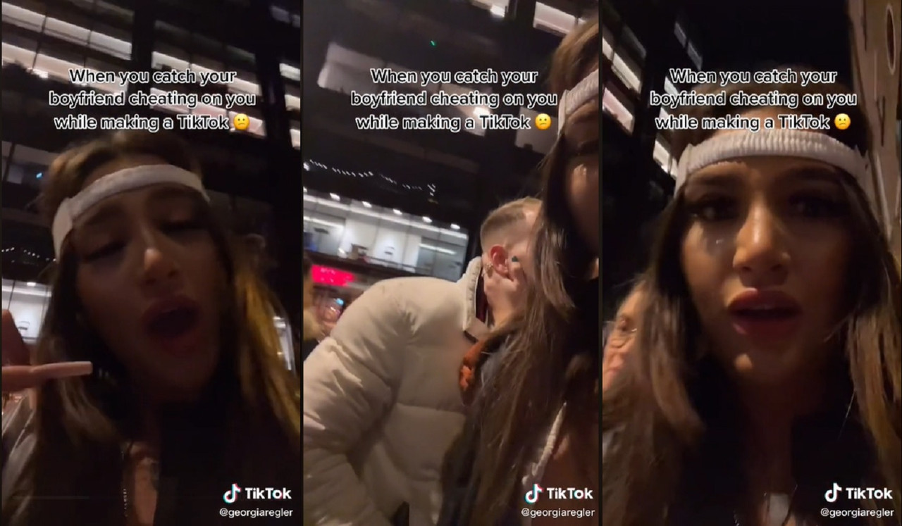 Gracias a TikTok una mujer cacha a su novio infiel, todo quedó grabado