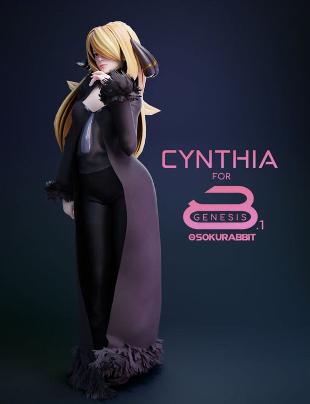 Pokemon Cynthia For Genesis 8 and 8.1 Female (RePost 2023)