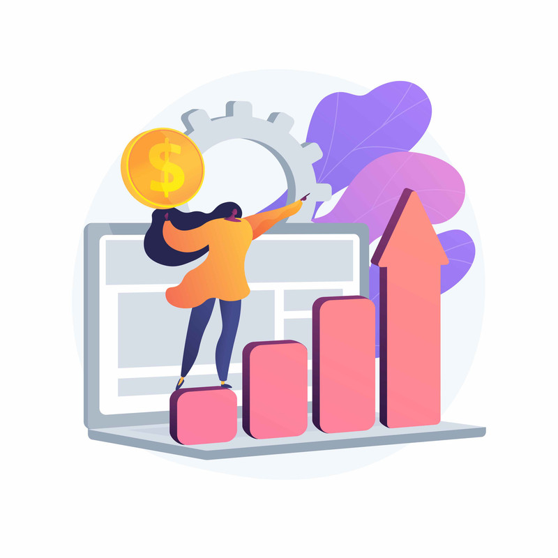 A person analyzing marketing data on a screen