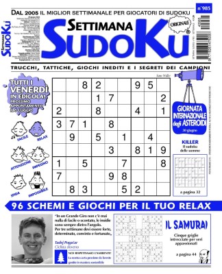 Settimana Sudoku - 26 Giugno 2024