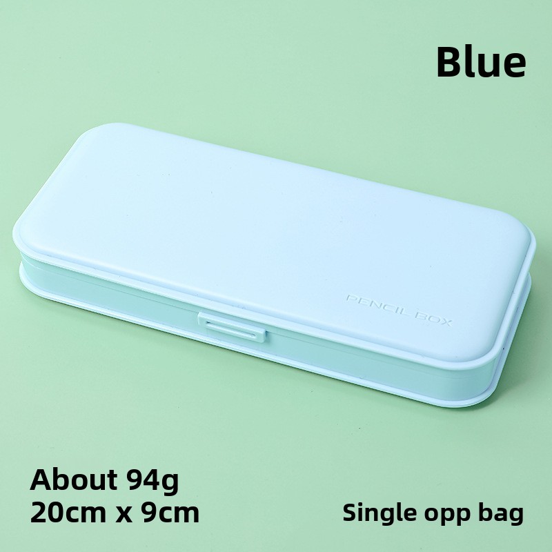 3-Pack Blue Macaron Color Pencil Case with Multi-Compartment Storage Waterproof PP Stationery Organizer for global Students School Essentials