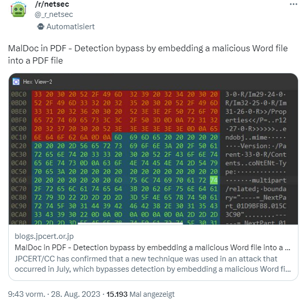 MalDoc; Detection bypass