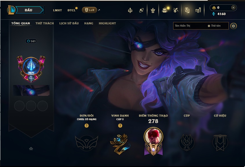 Acc LMHT # - Không Khung