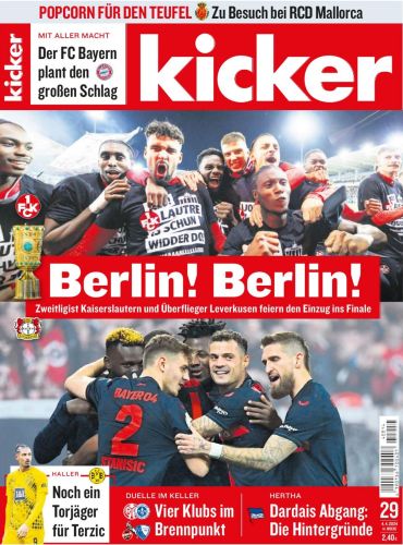 Cover: Kicker Sportmagazin No 29 vom 04  April 2024