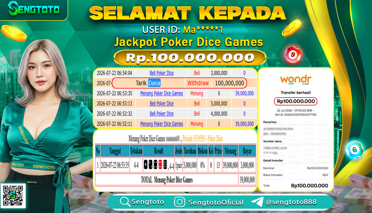 BUKTI PEMBAYARAN LIVEGAME POKER DICE