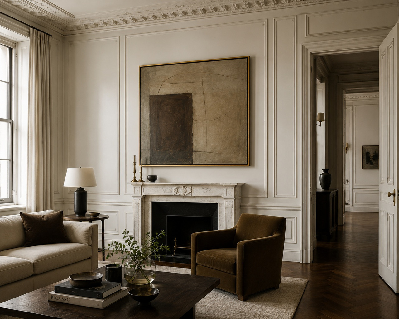 Warm living room interior