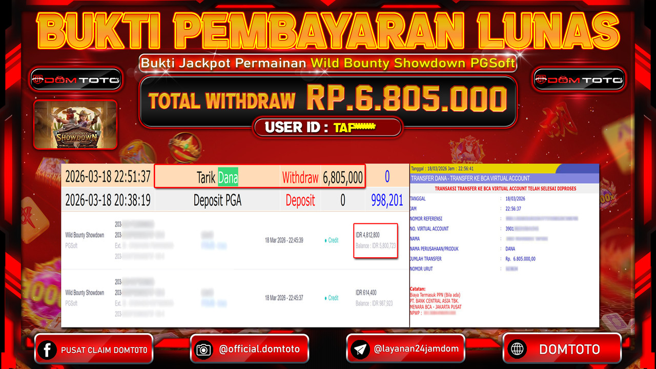 JACKPOT SLOT Wild Bounty Showdown PGSoft 18 MARET 2026