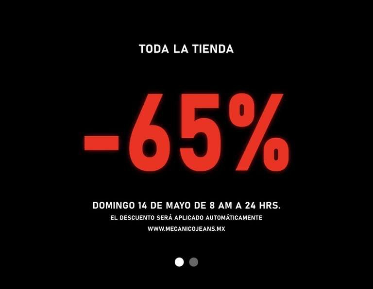 Mecanico jeans 65% OFF Toda la tienda 
