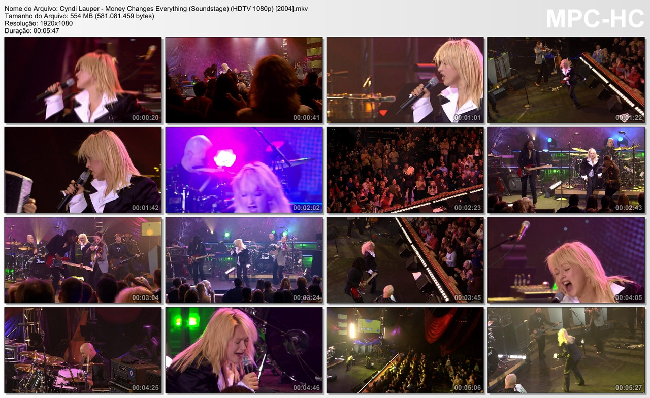 Cyndi Lauper - Money Changes Everything (Soundstage) (HDTV 1080p) [2004]