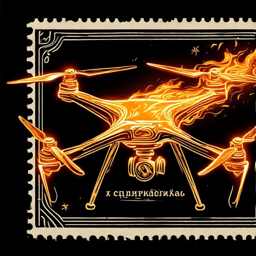 Postal-stamp-style-art-of-a-fl-2