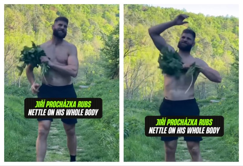 Иржи Прохазка се търка с коприва за имунитет