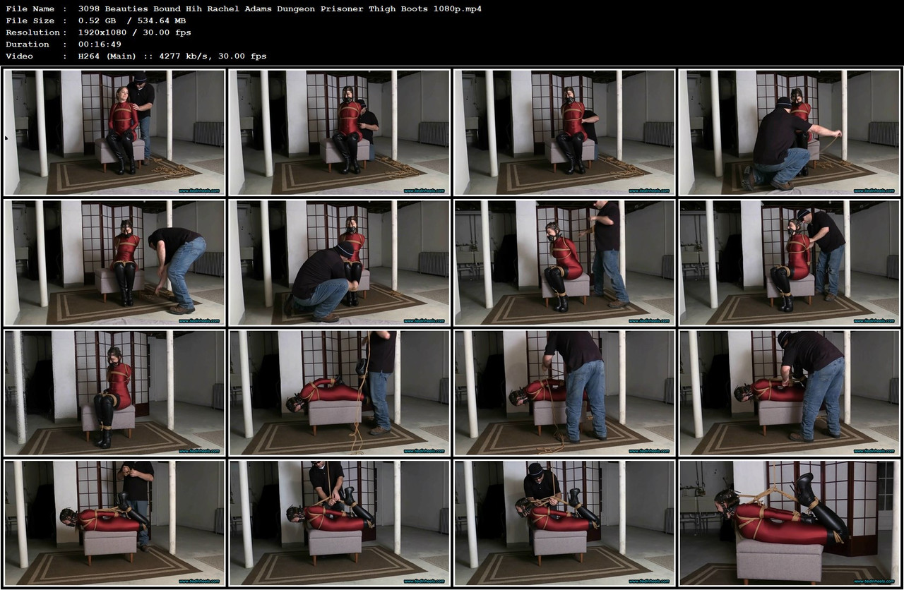 3098 Beauties Bound Hih Rachel Adams Dungeon Prisoner Thigh Boots 1080p mp4