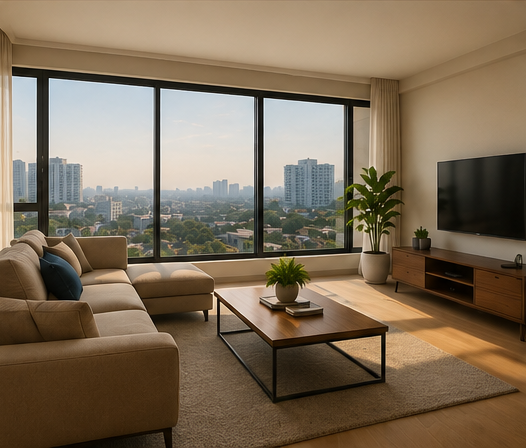 Living Room Heat Control Window Film