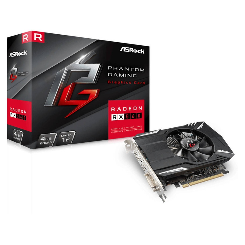 PLACA DE VIDEO ASROCK RADEON RX 560 4GB GDDR5 PHANTOM GAMING