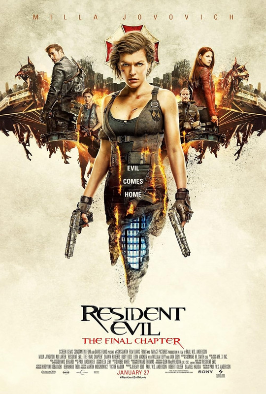 Resident Evil The Final Chapter 2016 Poster