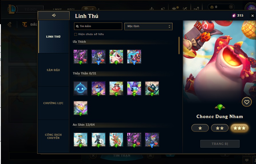 Acc DTCL # - Không Khung