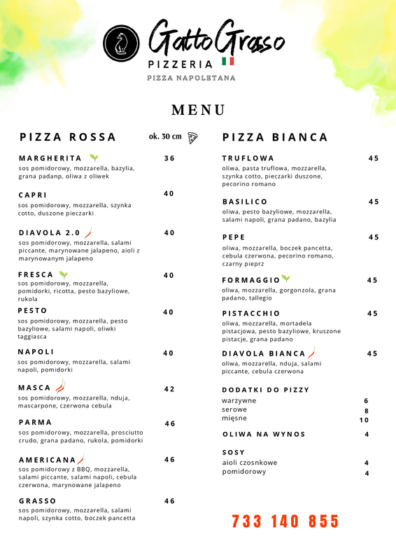 Czarne i Białe Proste Eleganckie Menu