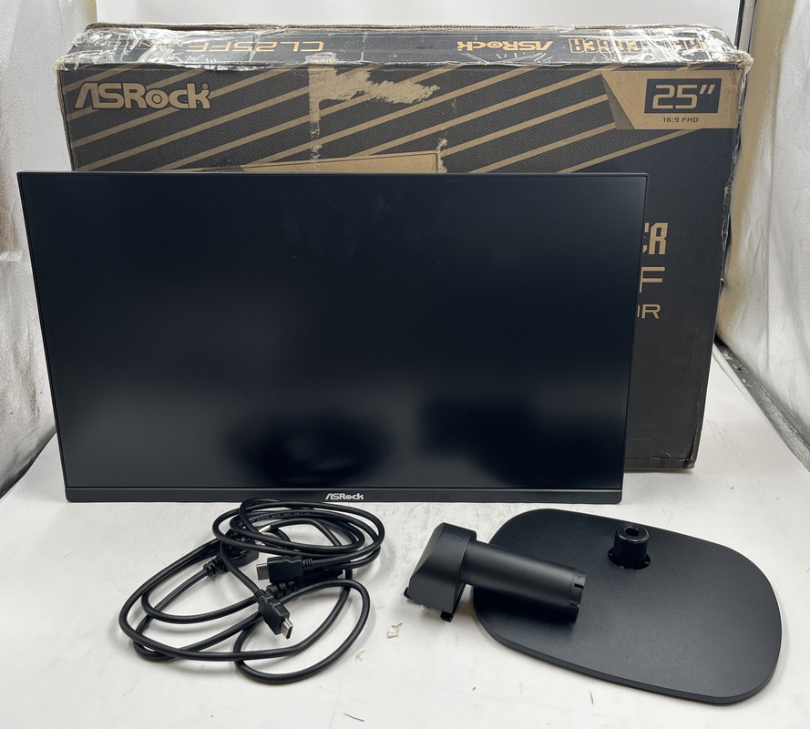 ASROCK CL25FF FHD 25" 100HZ LPS FREESYNC 1080P SRBG MONITOR W STAND & POWER CORD ASROCK CL25FF FHD 25" 100HZ LPS FREESYNC 1080P SRBG MONITOR W STAND & POWER CORD