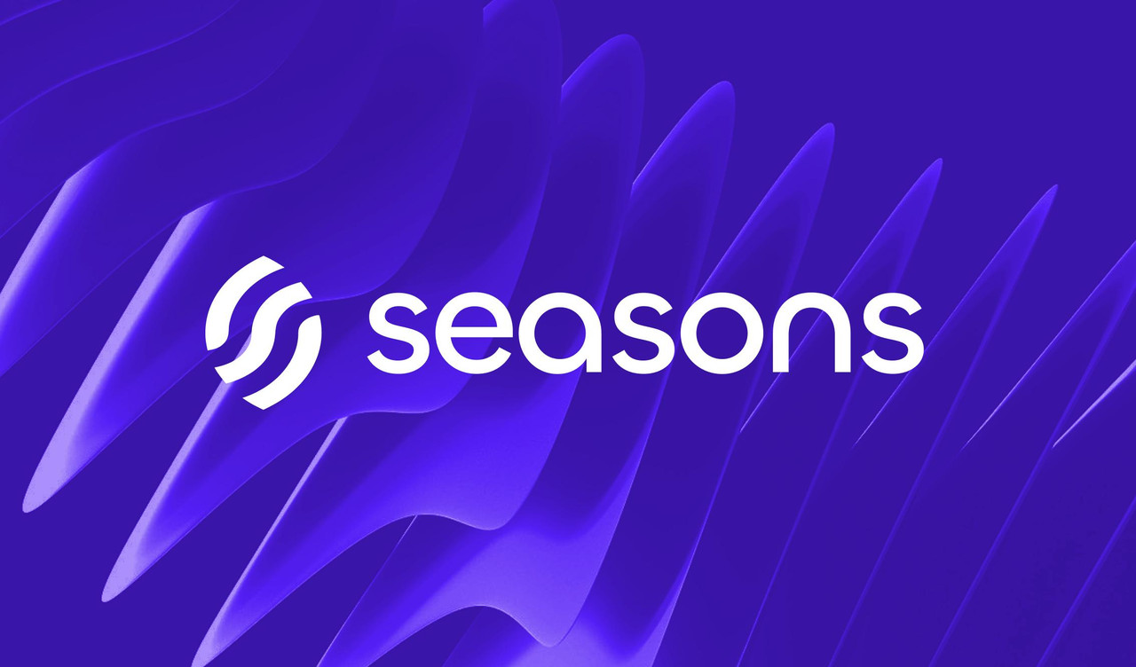 Seasons v2 Brand Mark on Wave Field